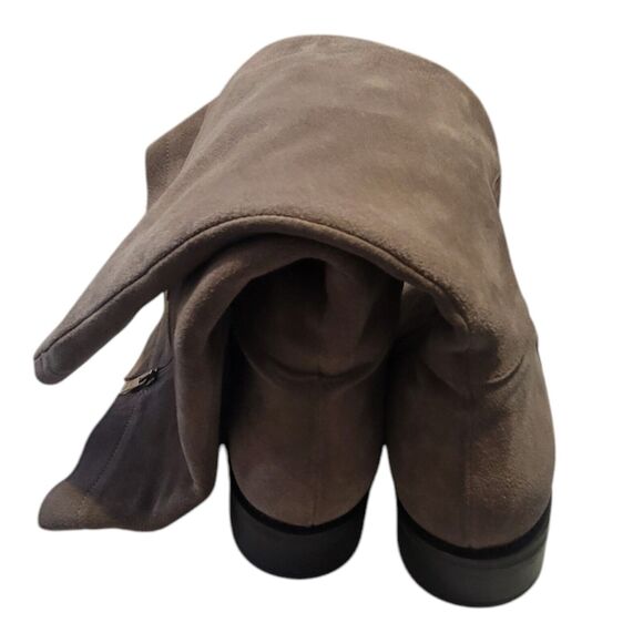 Marina Rinaldi Women's Gray Leather Wide Calf Knee Boots Size EU 40 / US 10 - Picture 7 of 9